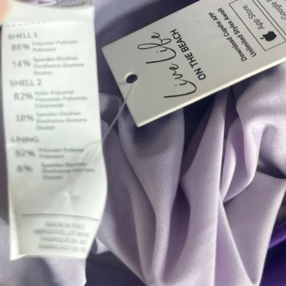 Cupshe One Shoulder One Piece Colorblock Swimsuit Small Purple New - Picture 7 of 10